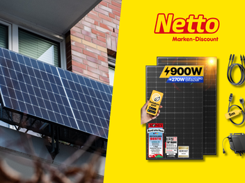 Solakon: 900-Watt-Balkonkraftwerk g&uuml;nstig bei Netto kaufen