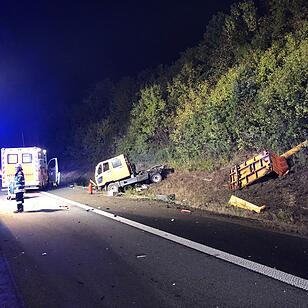 Schwerer Unfall auf der A70 bei Schweinfurt