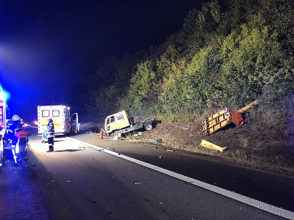 Schwerer Unfall auf der A70 bei Schweinfurt