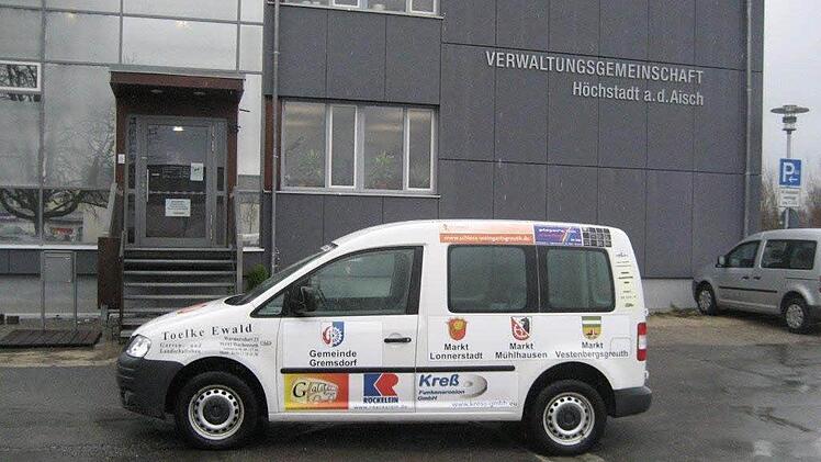 Die VG Höchstadt nutzt für ihr Bauamt ein gesponsertes Auto. Foto: VG Höchstadt