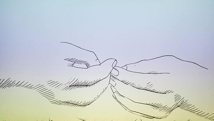 Zeichnungen und eine Installation zeigt Xenia Fink in Coburg. Die Studioausstellung im Kunstverein wird am Samstag eröffnet.Foto: Jochen Berger