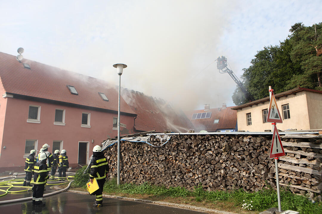 Herpersdorf bei Ansbach: Scheune abgebrannt