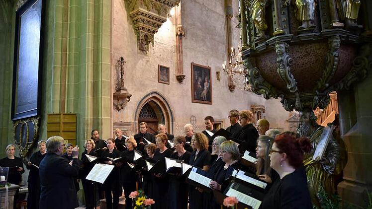 Der Amadeus-Chor Neuendettelsau bescherte eine Sternstunde in der Königsberger Marienkirche. Foto: Gerold Snater