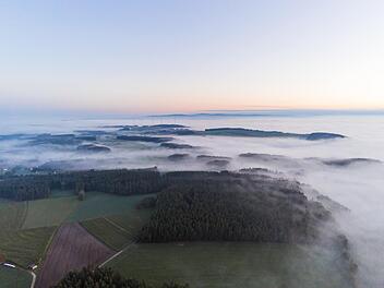 Blick über den Rauhen Kulm im Bayerischen Wald.