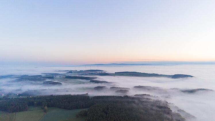 Blick über den Rauhen Kulm im Bayerischen Wald.