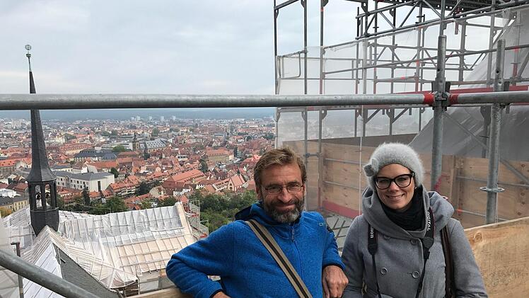 Reporter Michael Wehner und Anna Lienhardt.