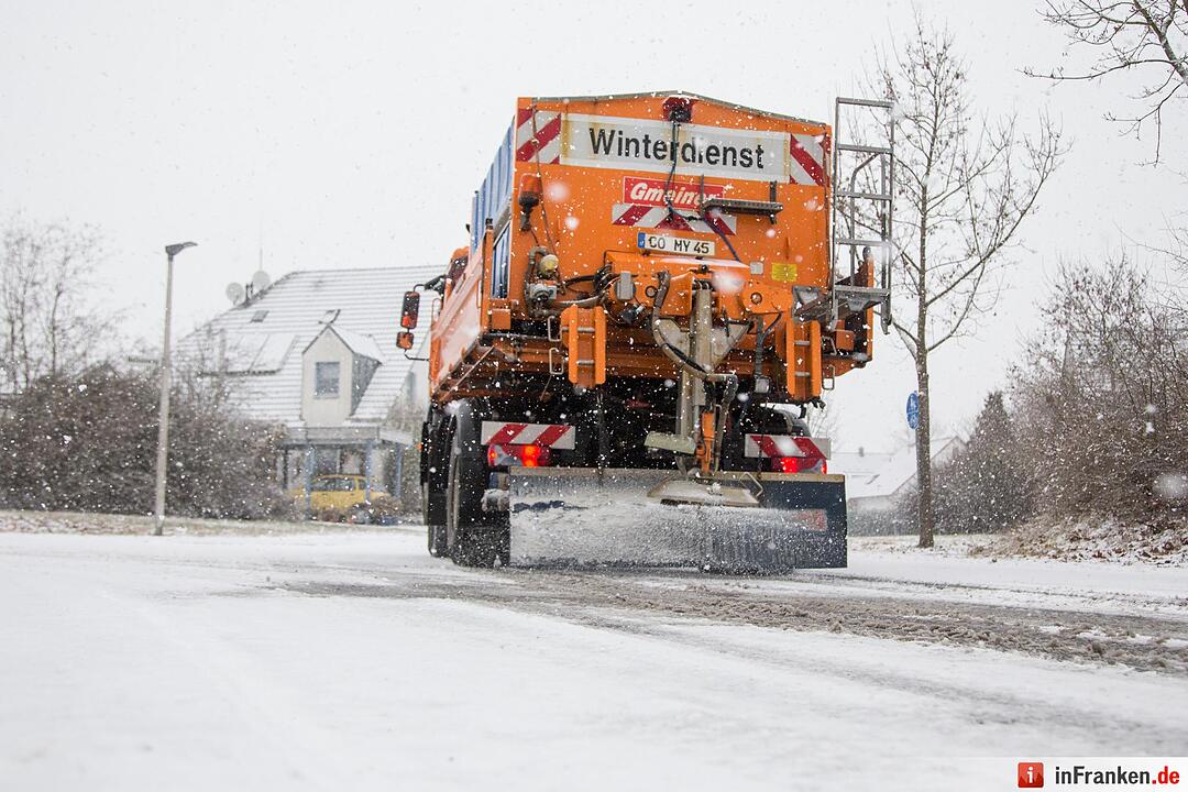 Erster Schneefall im Coburger Land