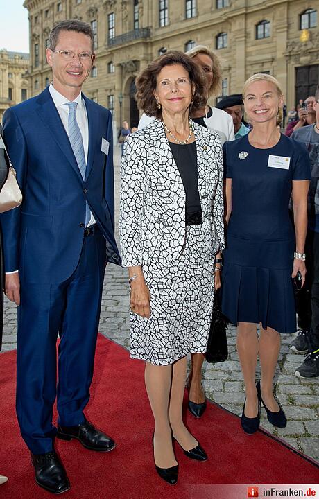 Königin Silvia von Schweden zu Besuch in Würzburg