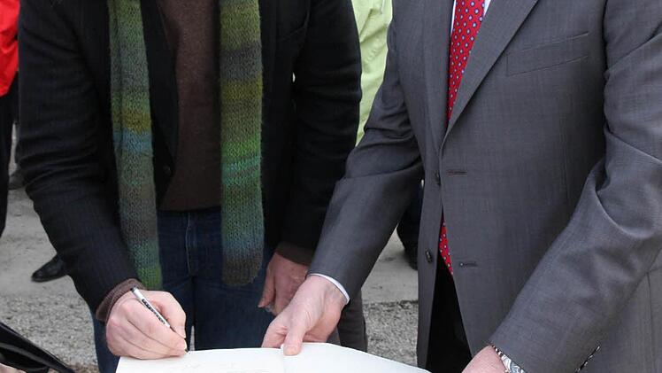 Hofreiter und Bürgermeister Weisel