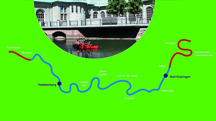 Landkreis Bad Kissingen: Fränkische Saale teilweise wieder auf eigene Gefahr befahrbar - weitere Hindernisse möglich