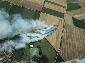 Der Michelfelder Feldbrand aus der Luft