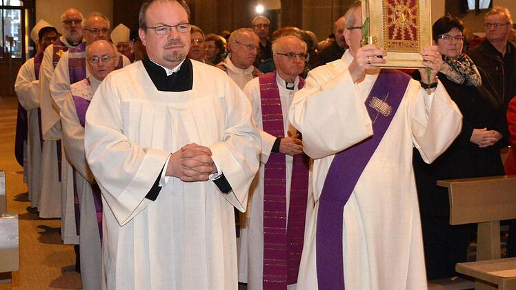 Besuch des Bischofs in Bad Kissingen. Foto: Peter Rauch