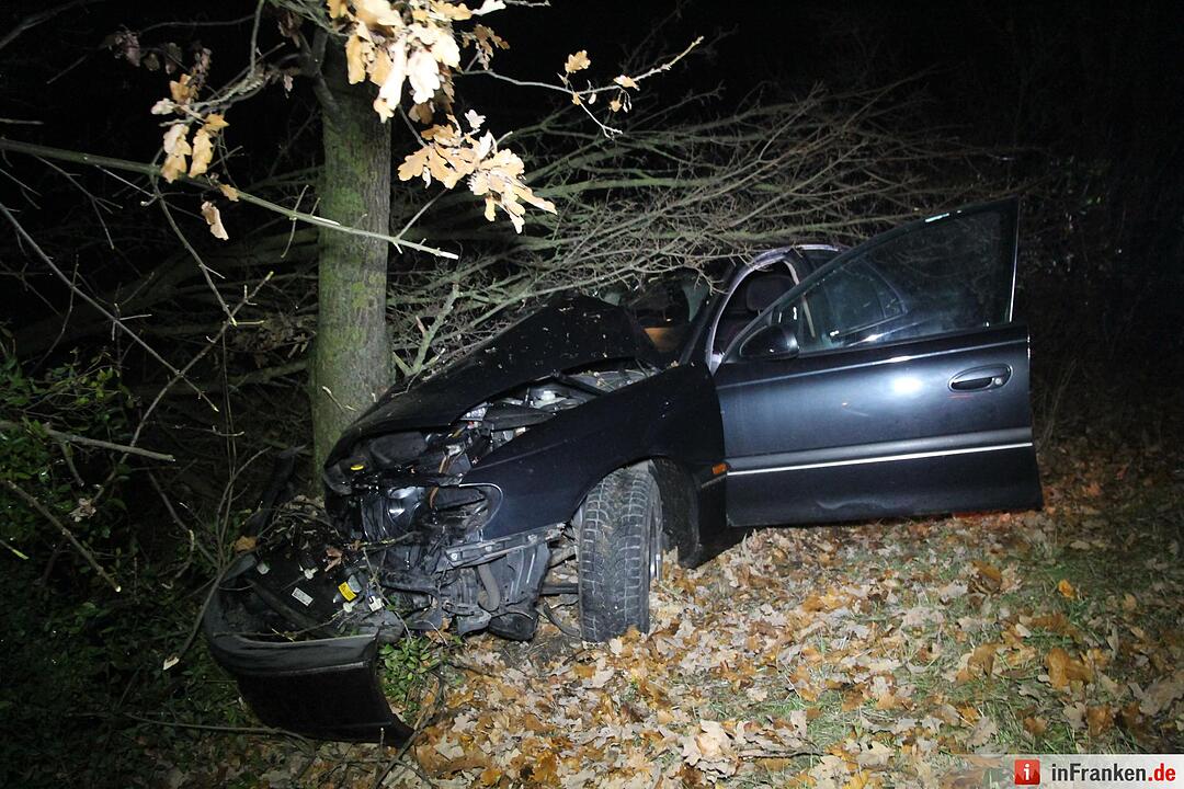 Betrunkener rast bei Breitengüßbach gegen Baum
