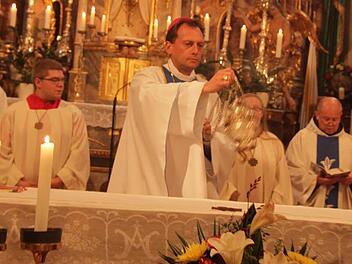 Der Bamberger Weihbischof Herwig Gössl war Festprediger beim zweiten Hochfest der Wallfahrt in Marienweiher. Foto: Sonja Adam
