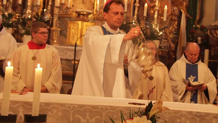 Der Bamberger Weihbischof Herwig Gössl war Festprediger beim zweiten Hochfest der Wallfahrt in Marienweiher. Foto: Sonja Adam