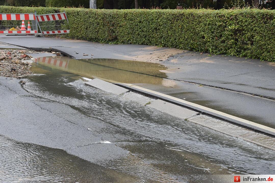 Wasserrohrbruch in Würzburg