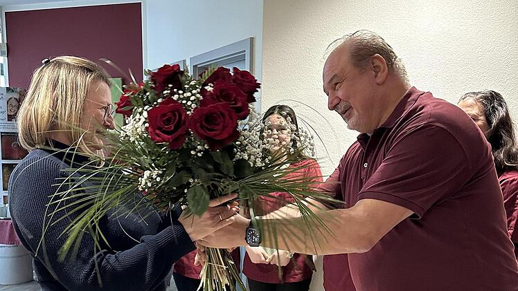Beatrice Sebischka mit Dr. med. Hans-Joachim Hofstetter.