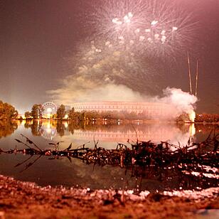 Abschlussfeuerwerk am Volksfest in Nürnberg