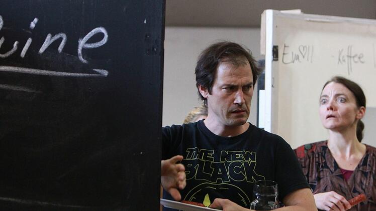 Proben-Impressionen aus dem Landestheater Coburg:: "Schweig, Bub!"Foto: Jochen Berger