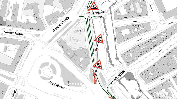 N&uuml;rnberg: Arbeiten rund um Pl&auml;rrer - um neue B&auml;ume pflanzen zu k&ouml;nnen