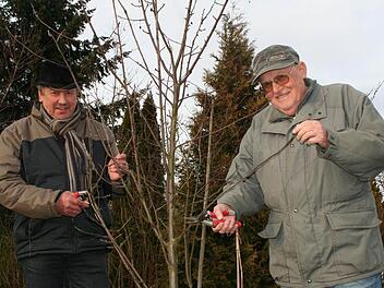 Voller Tatendrang: Erwin Steinberger und Heinz Stich wollen dem Siedlerbund neues Leben einhauchen.Foto: Nina Grötsch