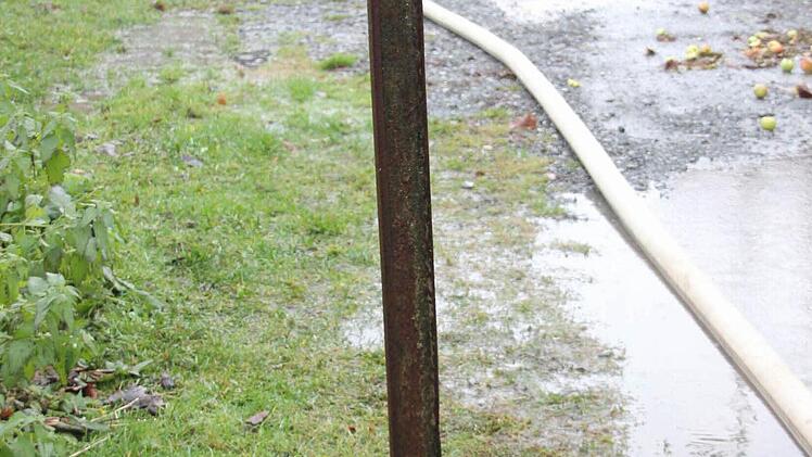 Schwemmgut verfing sich. Foto: Friedwald Schedel