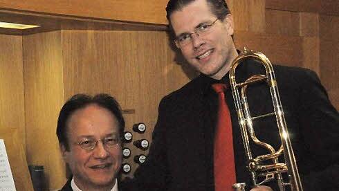 Burkhard Ascherl (Orgel) und Roman Riedel (Posaune) Foto: Peter Klopf