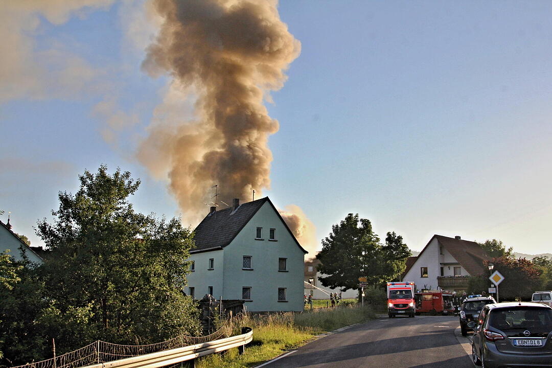 Scheunenbrand in Fischbach