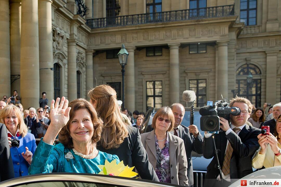 Königin Silvia von Schweden zu Besuch in Würzburg