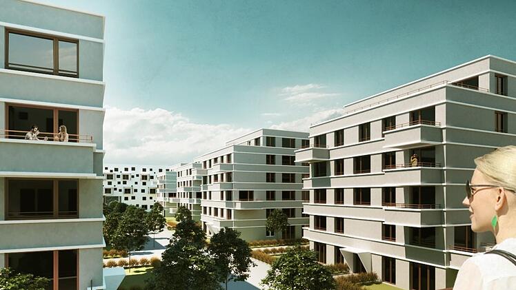 Wie die Bebauung des Jahn-Geländes aussehen soll, zeigt diese grafische Darstellung. Grafik: O. Schuh, planwerkstatt.Architekten