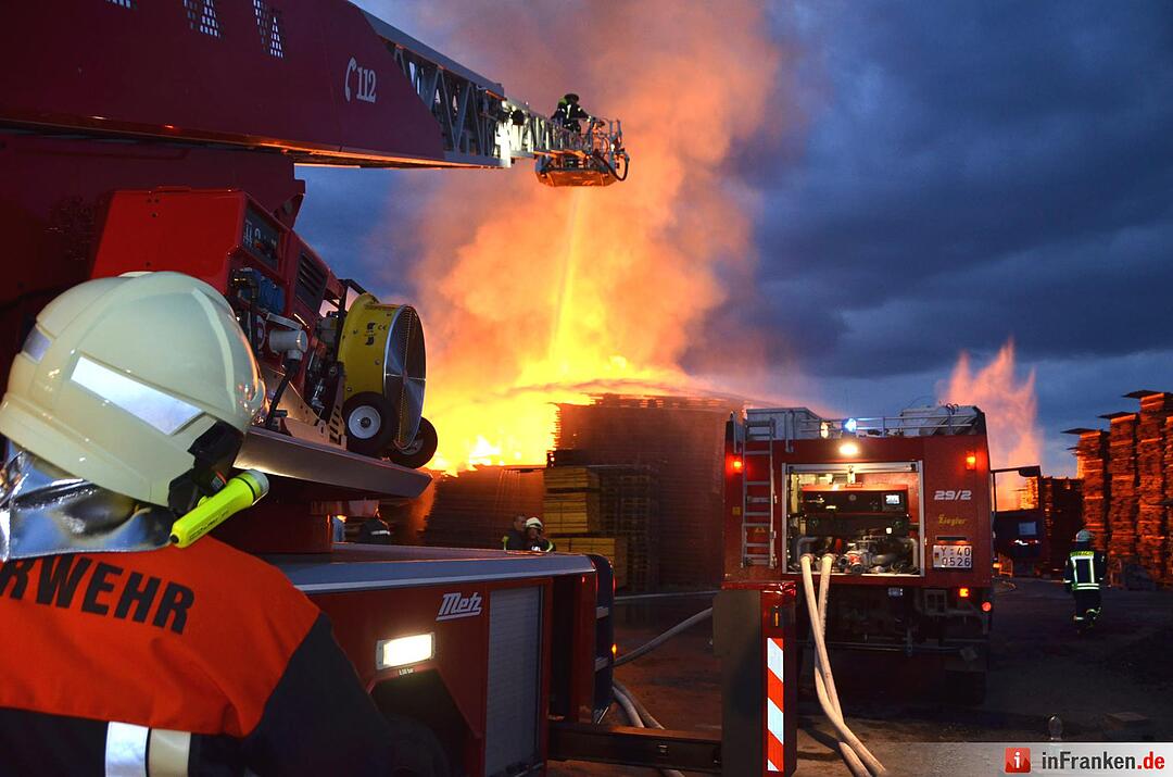 Brand im Sägewerk Untererthal