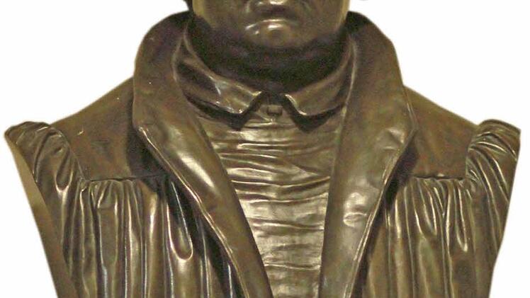 Luther-Büste von Ernst Rietschel in der Coburger Morizkirche.Foto: Jochen Berger