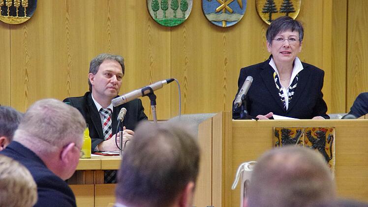 Heidrun Piwernetz sprach über das bisherige und künftige Wirken Löfflers. Foto: Marco Meißner