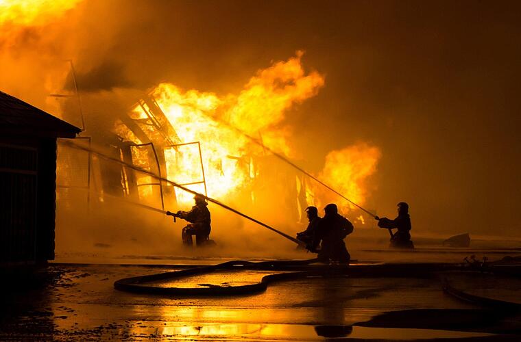 Brand in Hallstadt: Scheune in Flammen