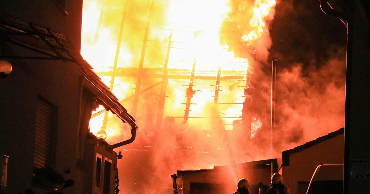 Vorbach: 15 cattle dead and emergency responders injured in farm fire