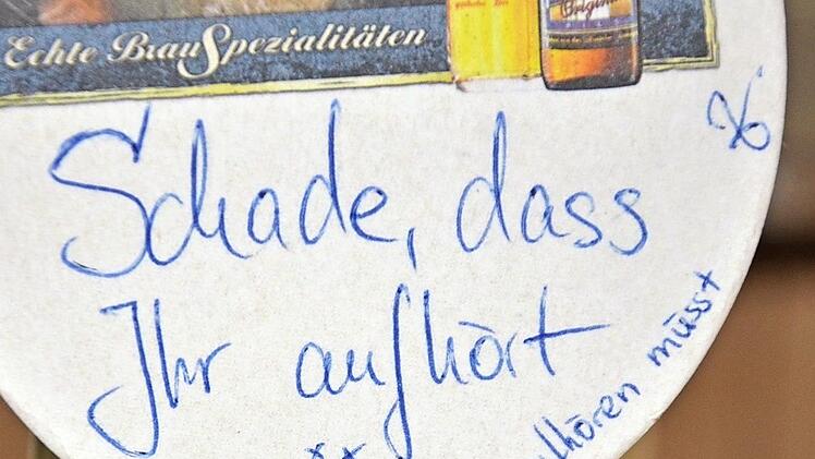 Abschiedsworte eines Gastes.