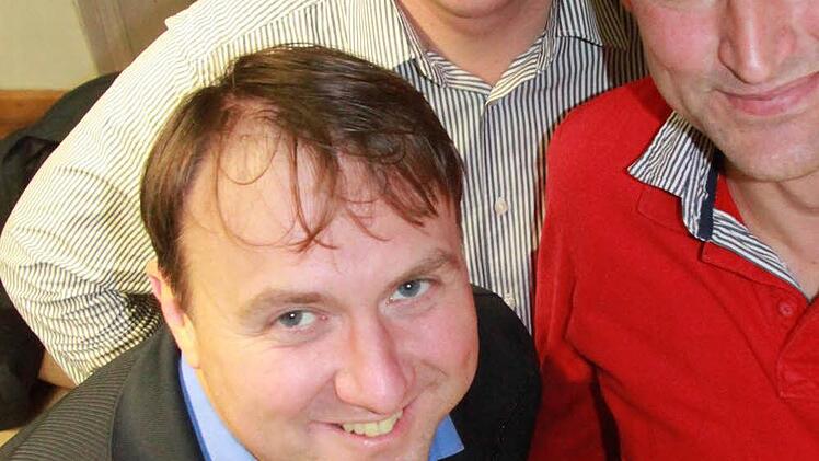 SKK-Präsident Jo Riemer, Zweiter Präsident Michael Heß und Dritter Präsident Matthias Graß (von links) sind hier bereits voller Vorfreude auf den heutigen Rathaussturm. Foto: Matthias Einwag