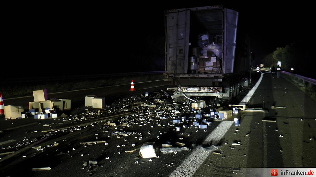 Schwerer Lkw-Unfall auf der A7 bei Hammelburg