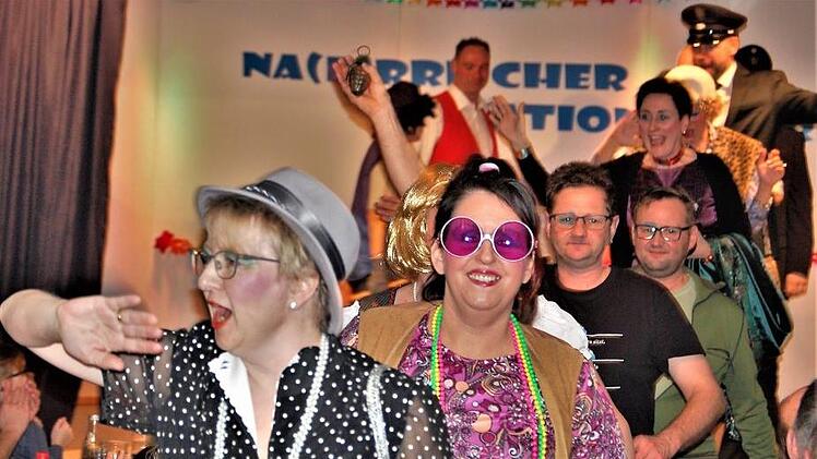 Die Gruppe Weibertreff begeisterte den Saal mit ihren Werbespots.Sigismund von Dobschütz