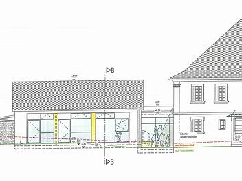 Die Nordansicht des neuen Kindergartens mit Krippe in Presseck.