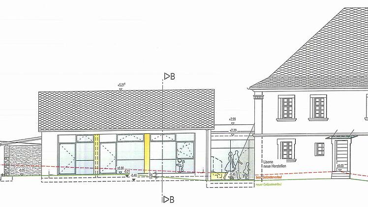 Die Nordansicht des neuen Kindergartens mit Krippe in Presseck.