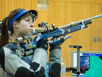 Hinter dem Einsatz von Lauertal-Schützin Sara Lechner (unser Bild) steht noch ein Fragezeichen.Anand Anders