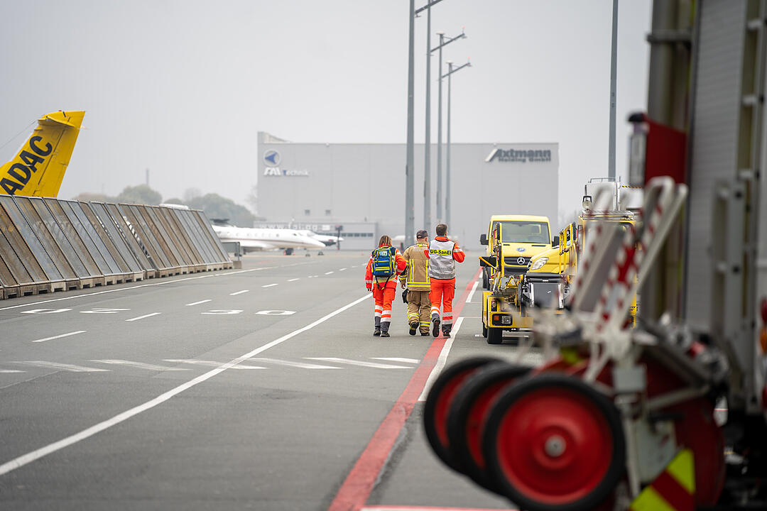Großübung am Nürnberger Flughafen