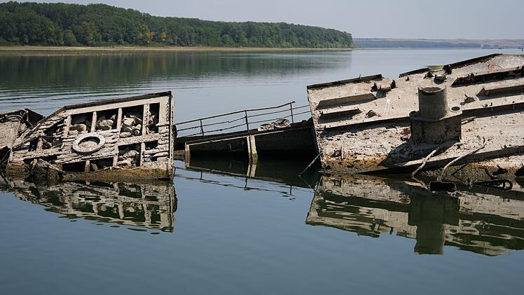 Niedrigwasser der Donau in Serbien