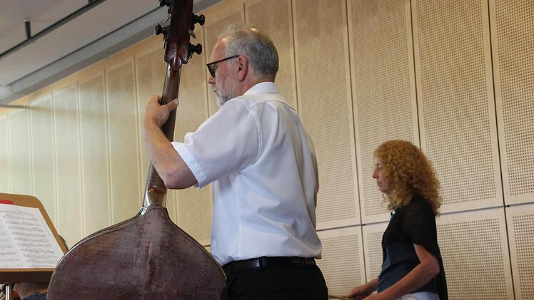 Ehemalige Schüler des Gymnasiums gestalteten den Festakt am Gymnasium mit Musik von Dvorak und Georg Friedrich Händel. Foto: Heike Beudert