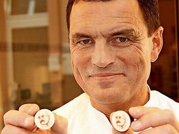 Bismarck-Pralinen hat der Chocolatier Otmar Troll vorgestellt. Foto: Paul Ziegler