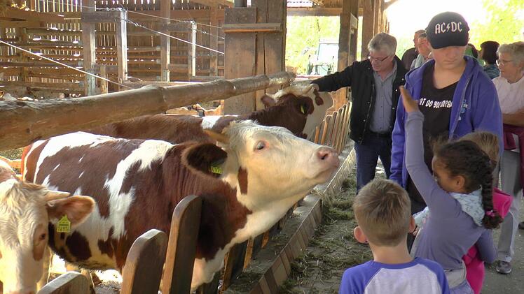 Auch für Kinder ist eine Besichtigung des Bauernhofes immer interessant. Foto: Christian Licha