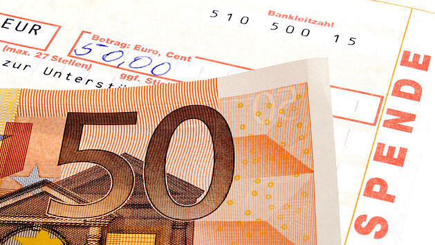 Bargeld, Obergrenzen, Überweisungen, Geldspende