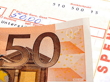 Bargeld, Obergrenzen, Überweisungen, Geldspende