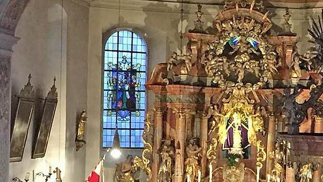Der Musikverein Glosberg &uuml;berzeugte und erfreute die Zuh&ouml;rer mit seinem Weihnachtskonzert unter Leitung von Klaus urban in der Wallfahrtskirche "Mari&auml; Geburt".  Foto: Karl-Heinz Hofmann